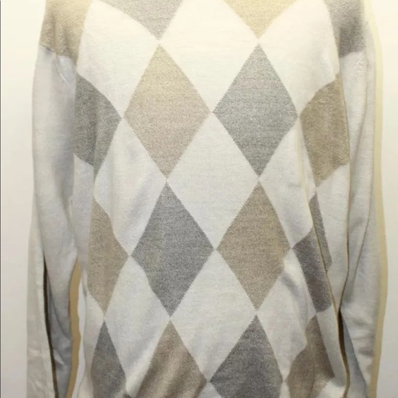 Classic Dockers Men Sweaters Brown Argyle XL Crew Neck Layering Cold - Picture 12 of 12